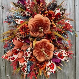 Autumn Harvest Pumpkin Wreath